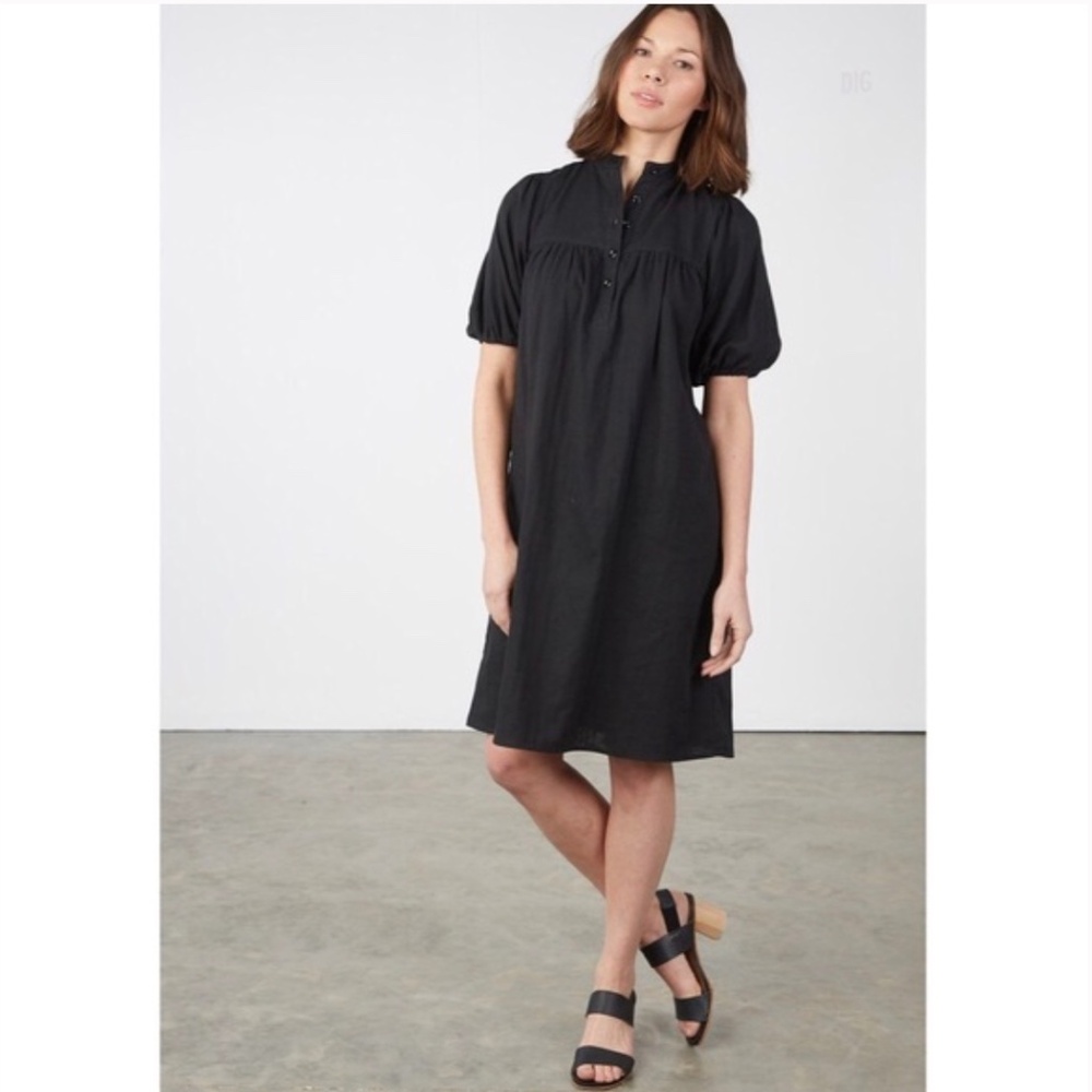 Loup Grace Black Cotton Dress